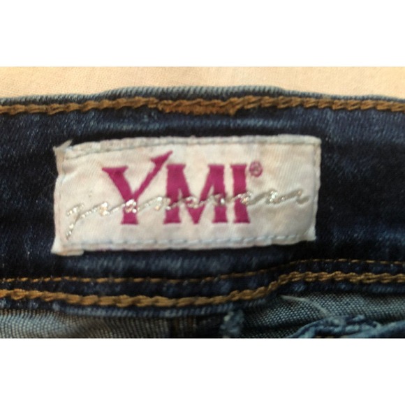 YMI Jeans, Denim Shorts, Cuffed & Distressed, Low Rise, Juniors Women's Size 7 - Picture 5 of 5